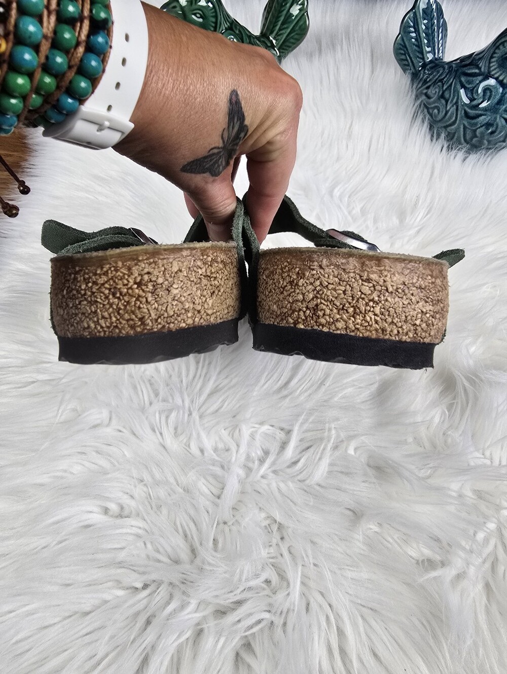 Birkenstock Arizona Shimmering Thyme Sandal Size 38 - Picture 4 of 14